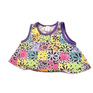 Hugsnkisses XOXO 4T‎ Floral Print Baby Toddler Girl Tank Top Colorful